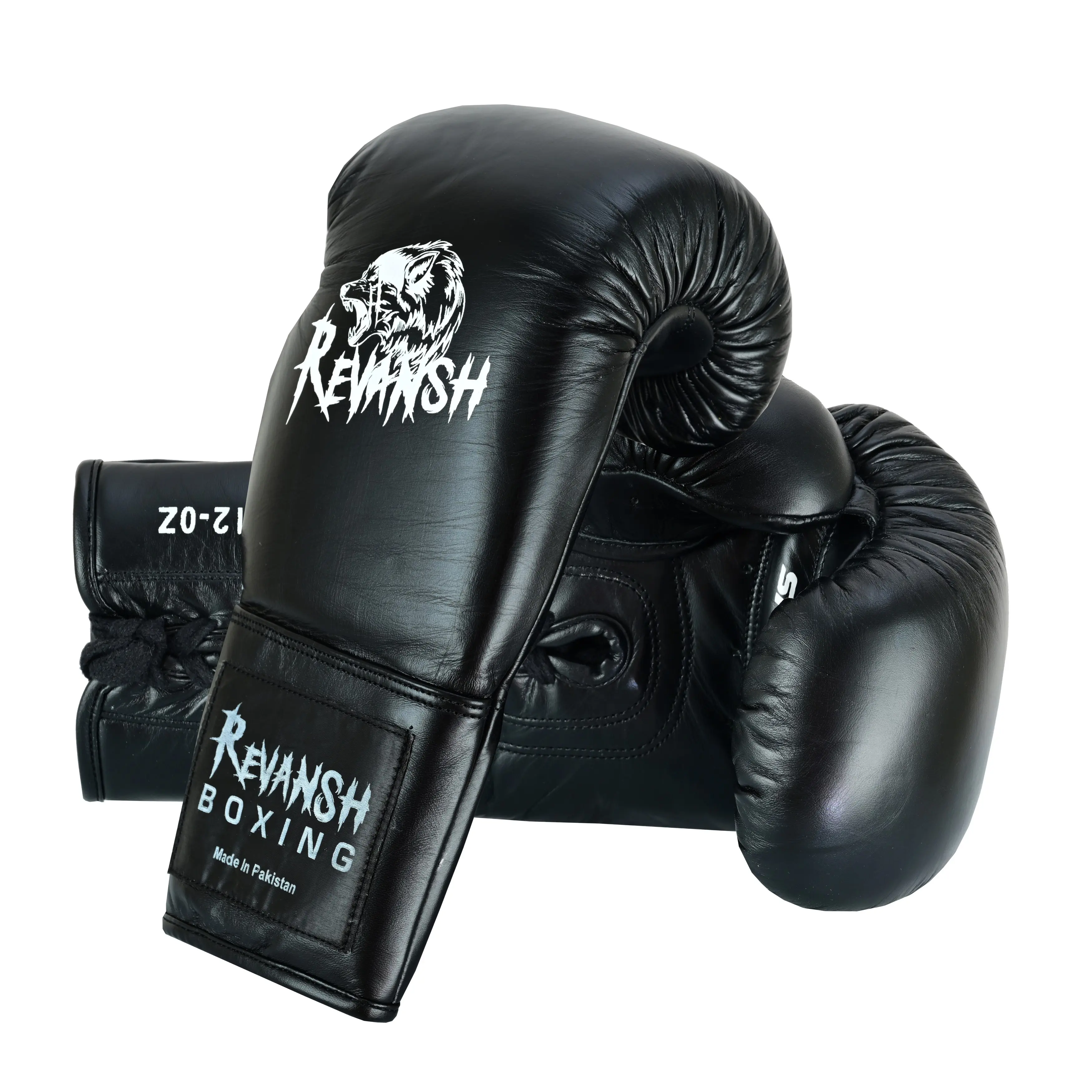 Revansh Sports Laceup Boxing Gloves - Cowhide Leather - Secure Fit for Training & Sparring - Authentic Material - Reliable Sports Gear