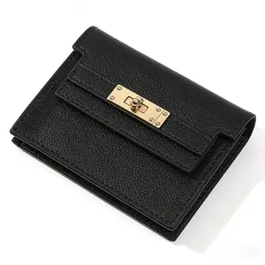 Women Slim Solid Color Credit Card Holder, Minimalist Multi-Slot Thin Wallet, Portable ID Card Organizer, Fashion Casual Card Purse, Durable Compact Card Case, Mini Cash Bill Holder, Lightweight Pocket Storage Bag, Daily Travel Commute Purse, Lightweight,