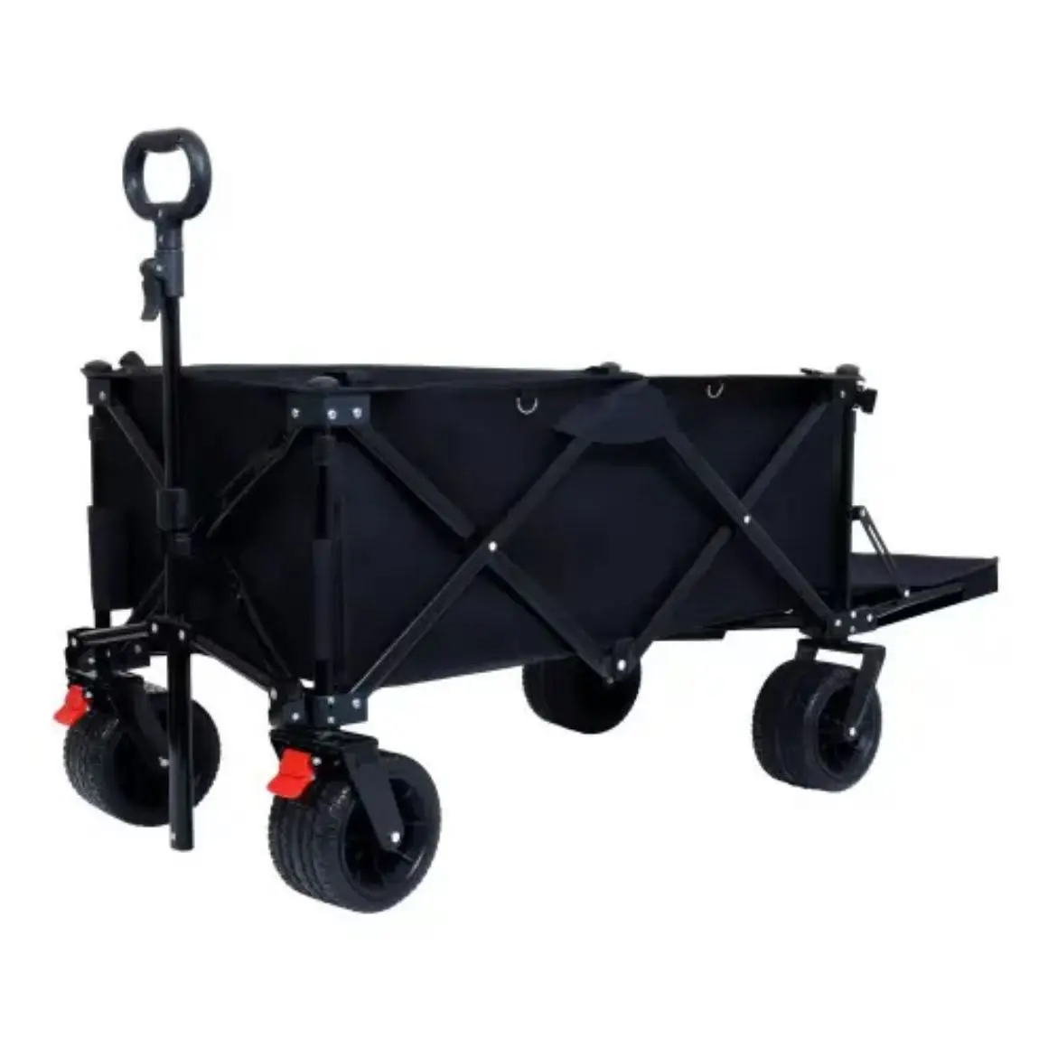 Electric Folding Cart, 400-Liter Folding Cart, Equipped with All-Terrain Tires, Heavy-Duty Folding Cart, 350-Pound Capacity, Ideal for Camping, Shopping, and Gardening, 52-Inch Extra-Long Handle