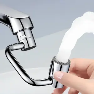 1440° Rotating Faucet Extender for Bathroom Sink, Dual Sprayer Mode Bathroom & Kitchen Faucet Attachment, Sink Extender with Adjustable Swivel Arm, Fit to Faucet Threads G1/2, 15/16” outdoorfun