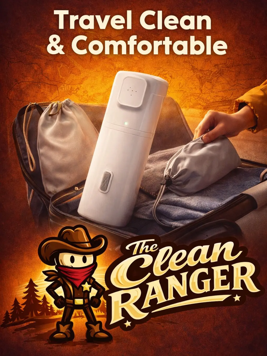 Clean Ranger Mini Travel Bidet - Portable Electric Bidet for Travel & Everyday Use - Compact USB Rechargeable Design for Fresh Cleanliness