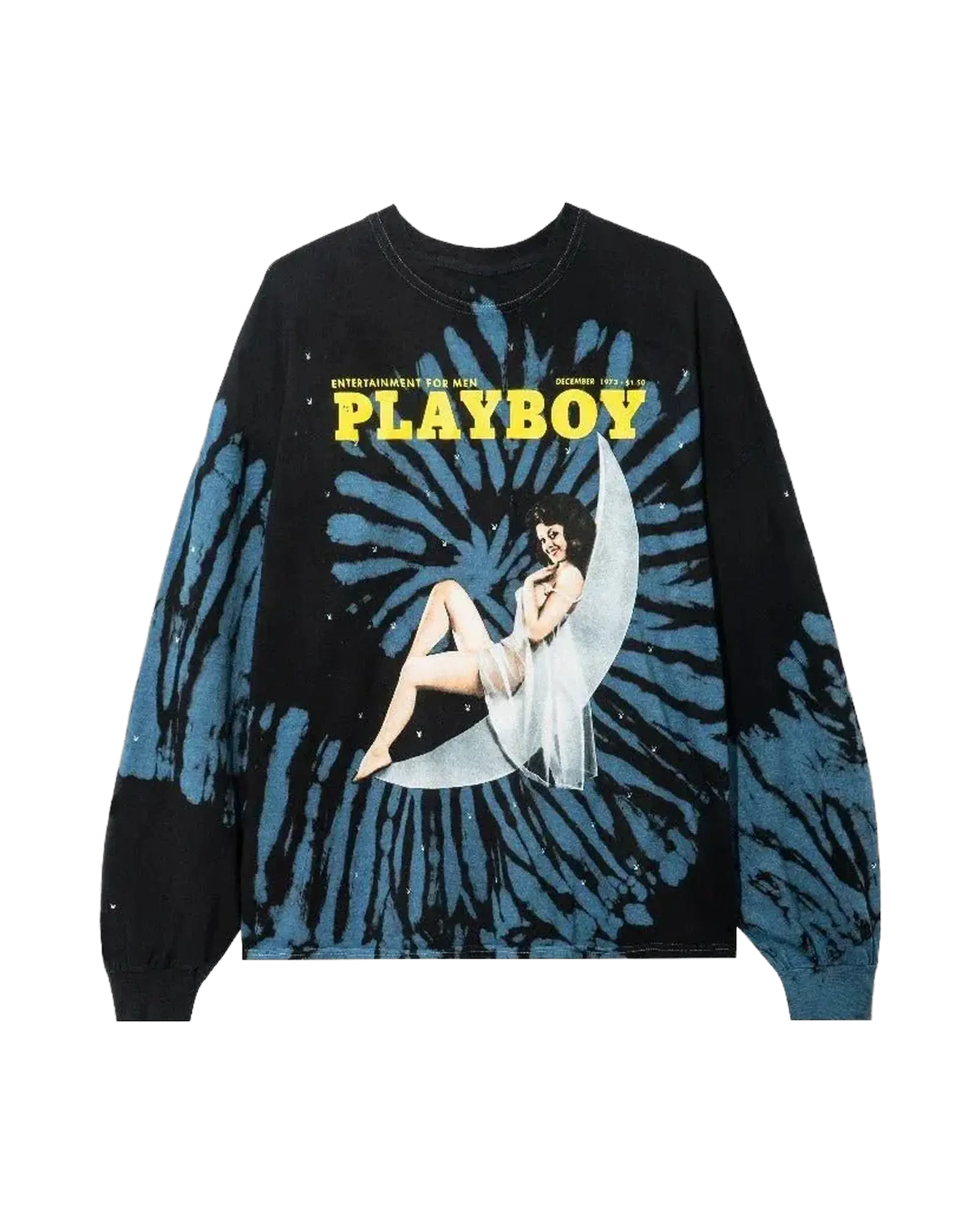 Playboy December 1973 Cover Tie-Dye Long Sleeve T-Shirt