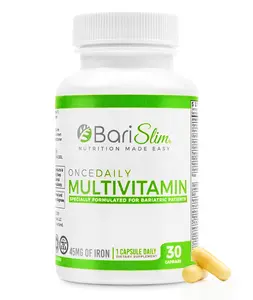 BariSlim Once Daily Multivitamin Capsule with 45mg Iron | Complete Daily Vitamin & Mineral Support | 30-Day Supply