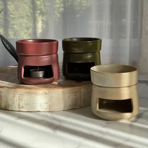 Luxury Ceramic Fragrance Warmer - Soft Light Slow Moments Real Calm - Perfect for Bedside Kitchen or Work Desk - Gentle Unforgettable Warmth