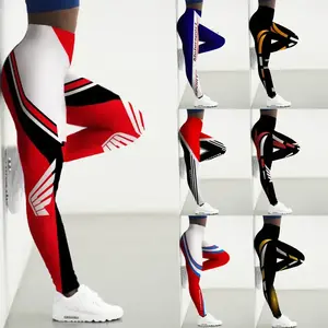 Women’s High-Waist 3D Digital Print Leggings/Yoga Pants — Workout & Gym Wear, Long Trousers