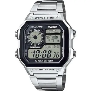Casio Men's AE1200WH-1A Black Analog Digital Multi-Function Watch