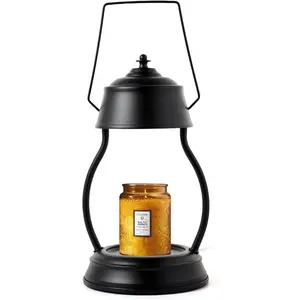 Vintage Lantern Table Lamp - Plug in Bedside Lamp with Hanging Hook & Stable Base, Rustic Farmhouse Decor for Bedroom, Living Room, Entryway, Dorm