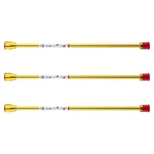 3-Piece Yellow High-Quality Airless Paint Sprayer Extension Rods, Paint Sprayer Accessories (50 cm / 19.7 inches * 3 rods), for use with airless paint spray guns. Suitable for painting cars, ships, factories, fences, and walls.