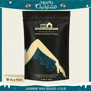 2.5lb Wax Beads Hair Removal Kit Lifestance Hard Wax Beans Brazilian Bikini Wax Beads with 30 Applicators Blue Wax for Face Facial Body Legs Women Men Large Pearl Beads for Wax Warmers Body Care Comfort Cosmetic Cream