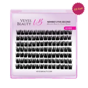 VEYESBEAUTY VB-Xtreme Single Length Cluster Lash  Invisible Band 3D Fluffy Wispy Lightweight Softness Weightless Makeup Eyelash Extensions