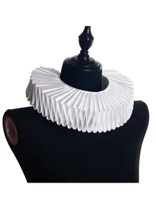 Retro Ruff Collar, Opera & Halloween Black Magic Elf Style Neckwear, Cosplay Accessory
