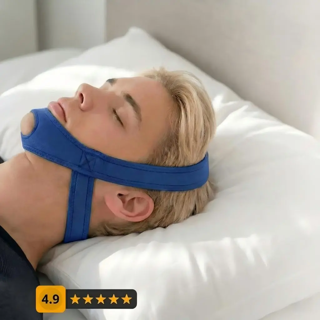 Jaw Support Chin Strap for Posture Correction, Adjustable Facial Lifting Band and Anti-Snoring Sleep Aid for Men and Women