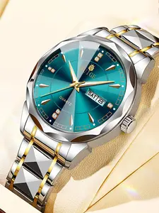 Men's Business Fashion Round Dial Stainless Steel Strap Quartz Watch, Fashion Watch for Party, Daily Clothing Decor, Trendy All-match & Exquisite Watch for Birthday Gift with Box