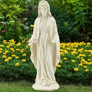 29.5'' Blessed Mother Garden Statue - Weather-Resistant Magnesium Oxide Religious Sculpture, Outdoor Spiritual Decor for Garden, Lawn & Patio