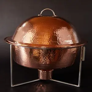 Copper Round Dome Chafers - Classic Cookware Equipment Hanging