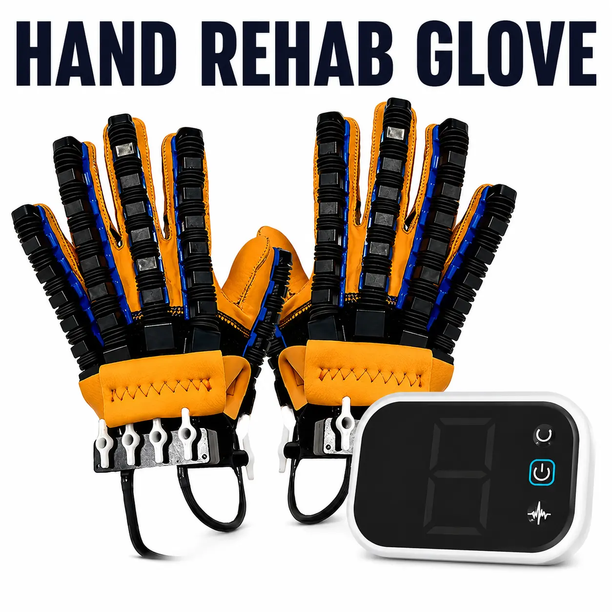 Upgraded robot-assisted rehabilitation glove with a mirror and individual finger training—a hand function trainer featuring an ergonomic design, automatic mode, and manual control; portable and easy to use