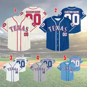 Custom Name & Number Texas Baseball Team Jersey, Jersey For Fan, Baseball Lovers