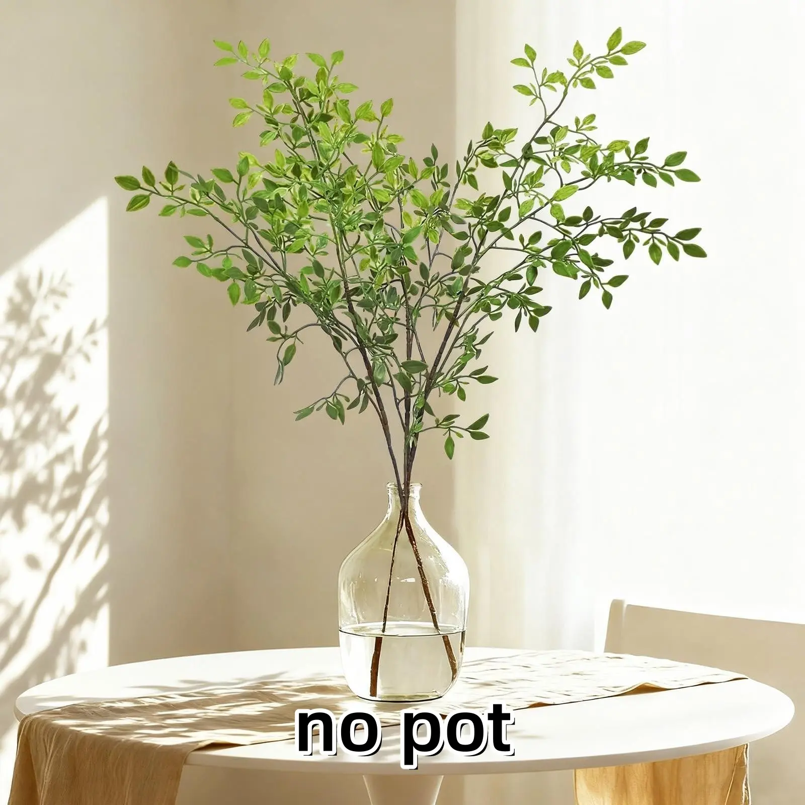 43.3 Inch Nandian Fake Plants, 2 Pcs Greenery Decorative Stems for Vase Decor, Elegant Artificial Plants Faux Branches, Eucalyptus, House Plants Decor, Office Home Decor