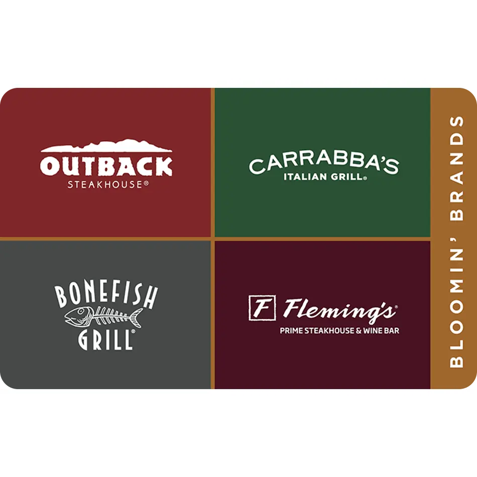 Bloomin' Brands eGift Card | Steakhouse, Italian & Seafood Dining Bloomin' Brands eGift Card | Steakhouse, Italian & Seafood Dining