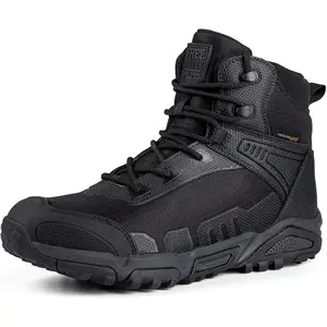 FREE SOLDIER Men's Waterproof Tactical Work Boots Lightweight Comfortable Combat Hiking Boots