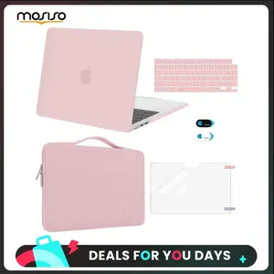 MOSISO Compatible with MacBook Air 13 inch Case M5 2026 M4 2025 M3 M2 2024-2022 A3449 A3240 A3113 A2681,Hard Shell&Sleeve Bag&Keyboard Skin&Webcam Cover&ScreenFilm for MacBook Air 13.6, School, Screen Protector, La, Water Resistant