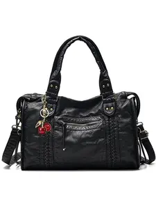 Crossbody Bag for Women, Crossbody Tote Bag, Large Vintage Washed Leather Handbag Purse,Y2K Summer Hobo 2026 Shoulder Work Bags