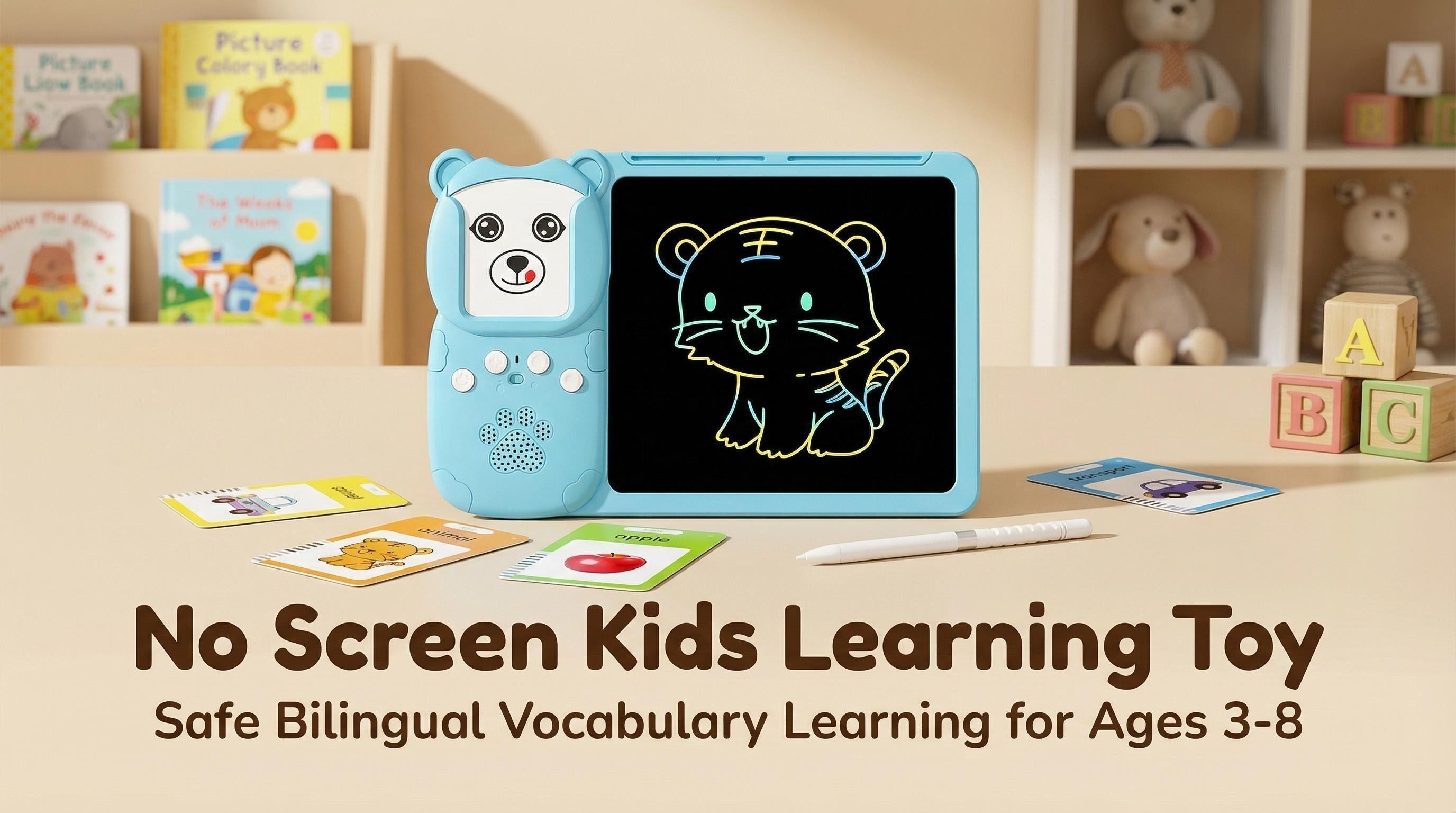 Interactive Talking Flash Cards - 510 Common Words for Kids, Montessori Learning Toy, Speech Therapy Aids, Vocabulary Game Featuring Animal Names