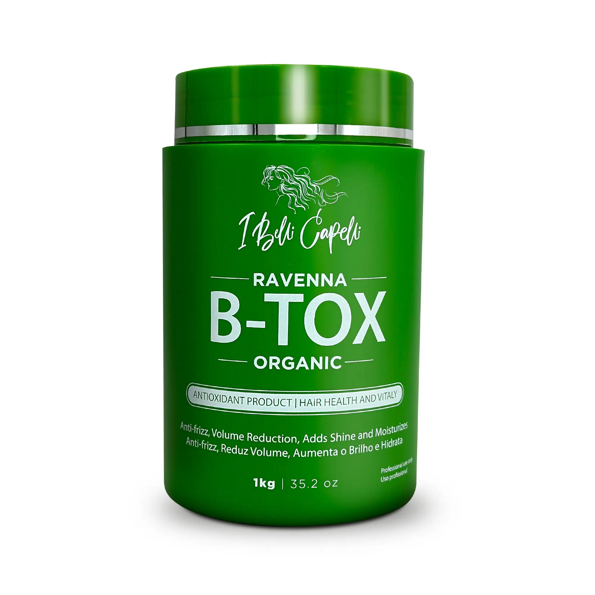 I BELLI CAPELLI Ravenna Organic B-tox Mask, Deep Repair Keratin Hair Treatment for Frizz Control & Intense Shine, Professional Moisturizer, 1kg (35.2 oz), Haircare, Hydrate, Nourishing Hair Treatment, Glossy Hair