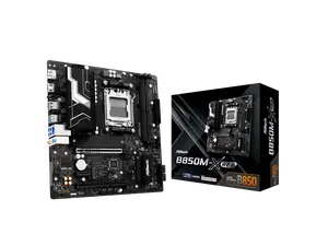 ASRock B850M-X R2.0 AM5 Micro-ATX Motherboard: AMD Ryzen 9000/8000/7000 Ready | DDR5 8200+ OC | PCIe 5.0 M.2 | 2.5G LAN | USB 3.2 Type-C | HDMI/DP