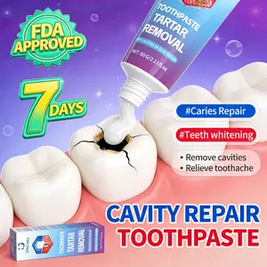 ZKRICARO Cavity Repair Toothpaste - FDA Certified, Strengthens Enamel, Removes Plaque & Tartar, Repairs Cavities, Whitens Teeth, Herbal Ingredients, Gentle Formula, Fresh Breath