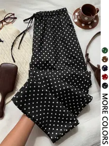 Cute Polka Dot Print Pants, Perfect for Lazy Days & Vintage Street Style, Stylish and Comfortable, Ideal for Casual Wear