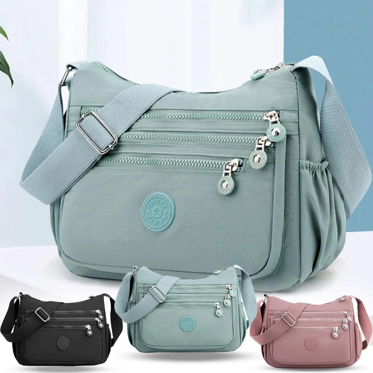 Women's Casual Nylon Crossbody Bag, Anti-Theft Shoulder Purse with Multiple Pockets, Lightweight and Durable Everyday Bag, Crossbody Bags For Women