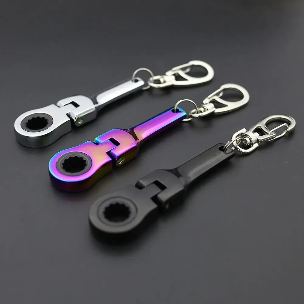 Tuningkeychains JDM Car Auto Tuning Parts 10mm Ratchet Wrench Keychain Keyring Key Ring Metal