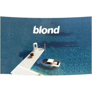 Blond Frank Music Ocean Tapestry Wall Hanging, 40x60 in Light Velvet Home Textile with HD Polyester Printing, Decorative Wall Art for College Dorms, Cave Rooms