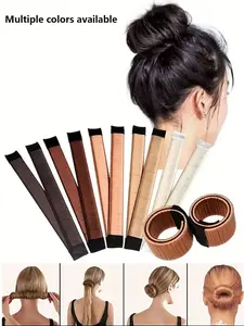 Minimalist Bun Maker Crown Styler Twisted Updo French Curls Magic Hair Bun Maker Fast & Easy Magic Bun Shaper For Woman Girl Ladies，Hair Bun Maker, Easy Fast Snap Roll Hair Nets Magic Buns Tool, Donut Curler Roller Dish Headbands, Hair Styling Tool