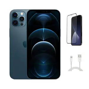 Refurbished iPhone 12 Pro (Unlocked)-Acceptable Condition with Tempered Glass Screen Protector & 1 Year Warranty