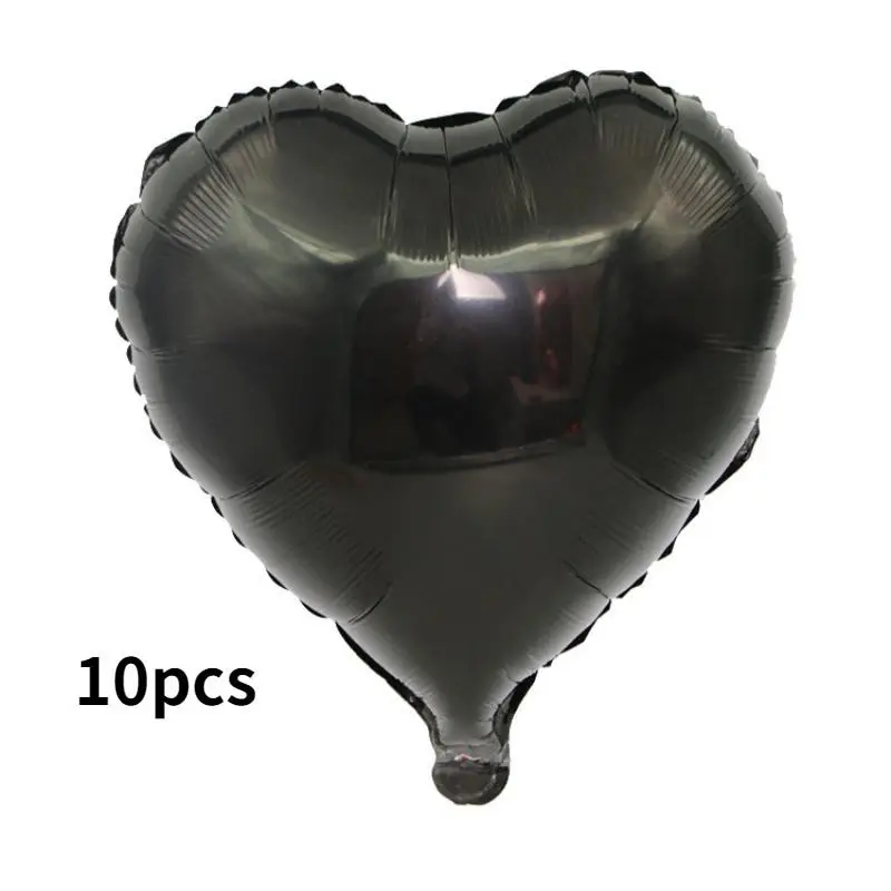 18 Inch Heart Shaped Balloon, 10pcs/set Solid Color Balloon, Party Photo Props Decoration, Party Decoration Supplies for Birthday Wedding Festival, Balloon Garland, Balloon Arch, Balloon Arch Backdrop