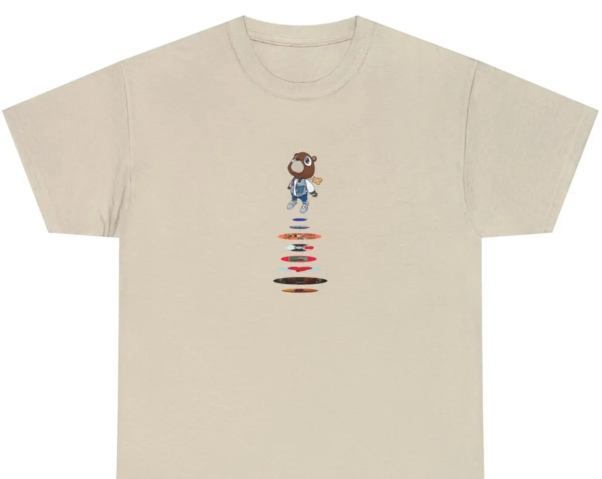 Kan West Graduation T-Shirt, Streetwear T-Shirt, Unisex T-Shirt, All Size S-3XL Menswear Top Underwear Tshirt  Crewneck Tropical Round Neck
