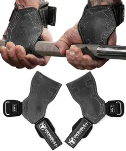 Weight Lifting Grips with Wrist Straps – All-in-One Deadlift Hooks & Wrist Wraps for Men & Women