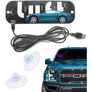 Driver-Specific USB  LED Light Sign, Windshield Taxi Light Sign with Display, Suitable for Sedans, SUVs, and , Easy Suction Cup Installation, USB Type-A   ( Light Sign)
