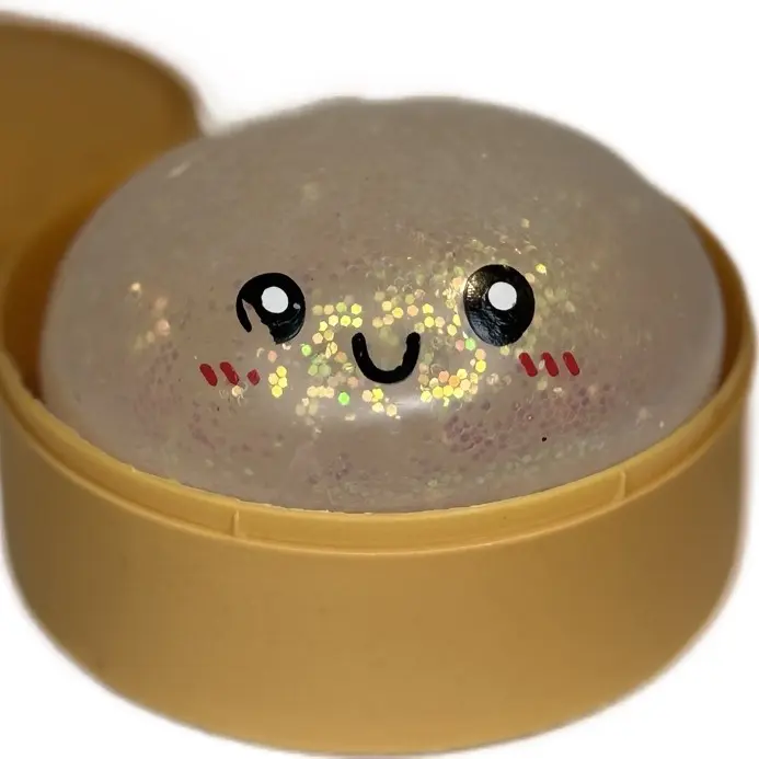SLIGHT AESTHETIC FAULTS Glitter DUMPLING 1pc random color- Stress Maltose Water based glitter filled gel toy