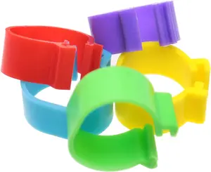 【Spring Glow Up】50 Pieces 16 mm Chicken Leg Bands Numbered Chicken Leg Rings Identification Leg Bands Multicolor Poultry Clip on Leg Bands Chicken Name Tags for Chickens Gamefowl Turkey Duck Goose Guinea Hens(16 mm)