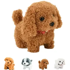 Interactive Robotic Puppy Toy Realistic Robot Dog with Walking Barking Tail Wagging Moves Lifelike Companion for Kids Adults Portable Gift