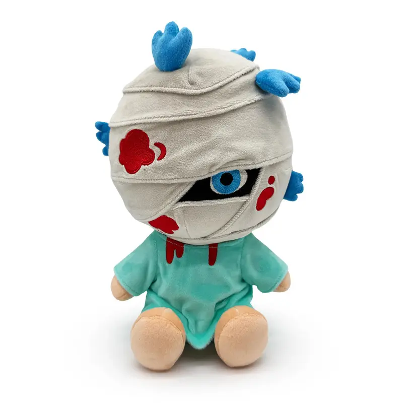 Sally Face Sal Fisher Soft Plush Mummy Stuffed Doll, Approx. 23cm PP Cotton Filling, Unisex Horror Game Collectible, Halloween Gifts for Fans, Horror Game Themed Decoration, Collectible Mummy Plushie Gift