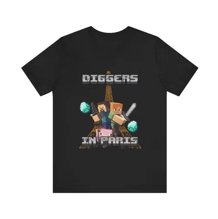 Minecraft Shirt, Diggers In Paris Minecraft Shirt, Featuring Hilarious Meme Tee, Funny T-Shirt