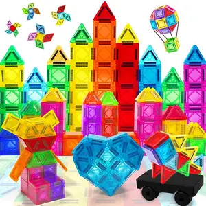 50/100pcs Mini Magnetic Building Blocks Toy, Magnetic Tiles Stacking, Geometric Shapes, Creative Construction Set for Kids, Perfect Christmas Thanksgiving New Year Gift