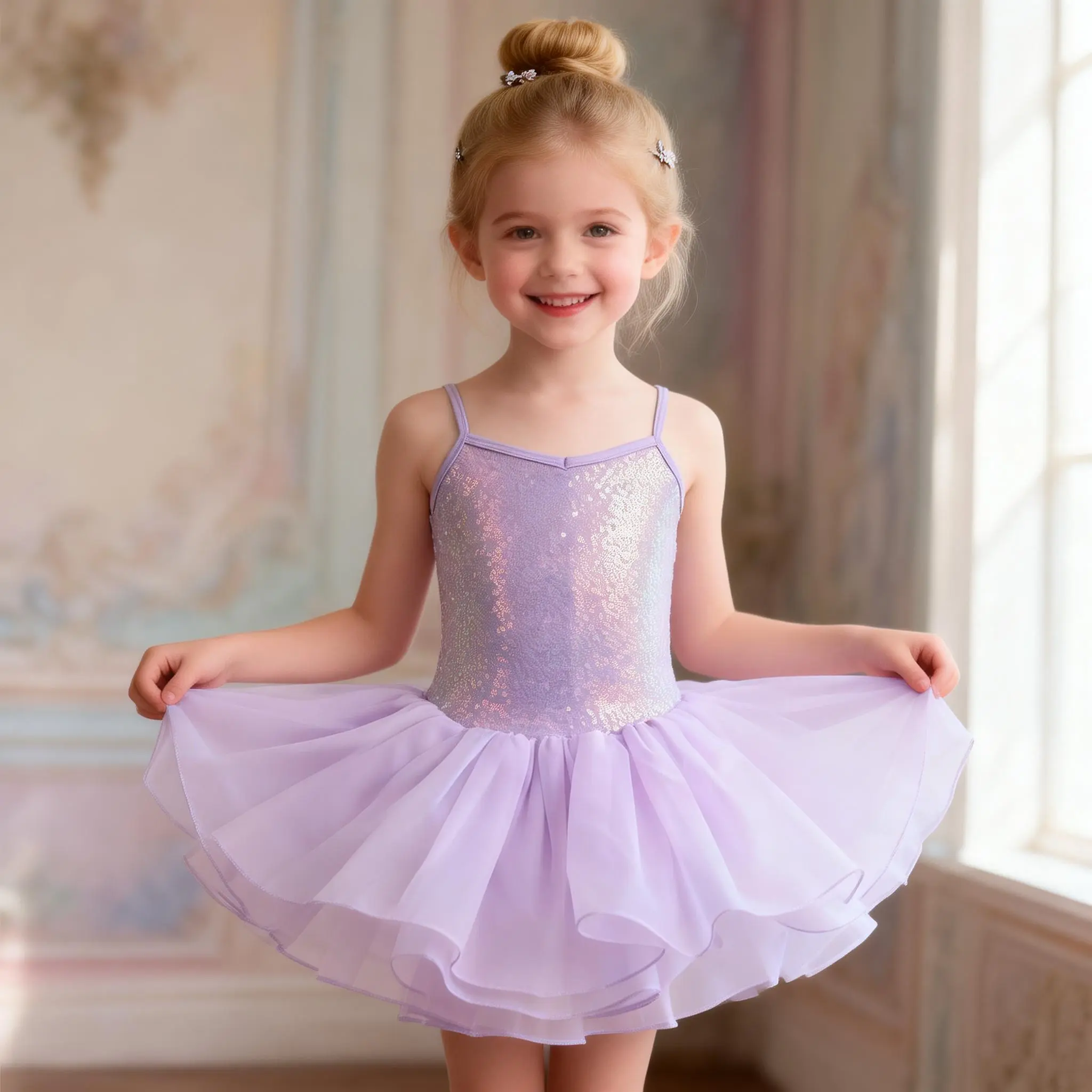 Girls Red Sequin Ballet Tutu Dress - Sparkly Tulle Dance Recital Outfit for Toddler Kids Danceclothing