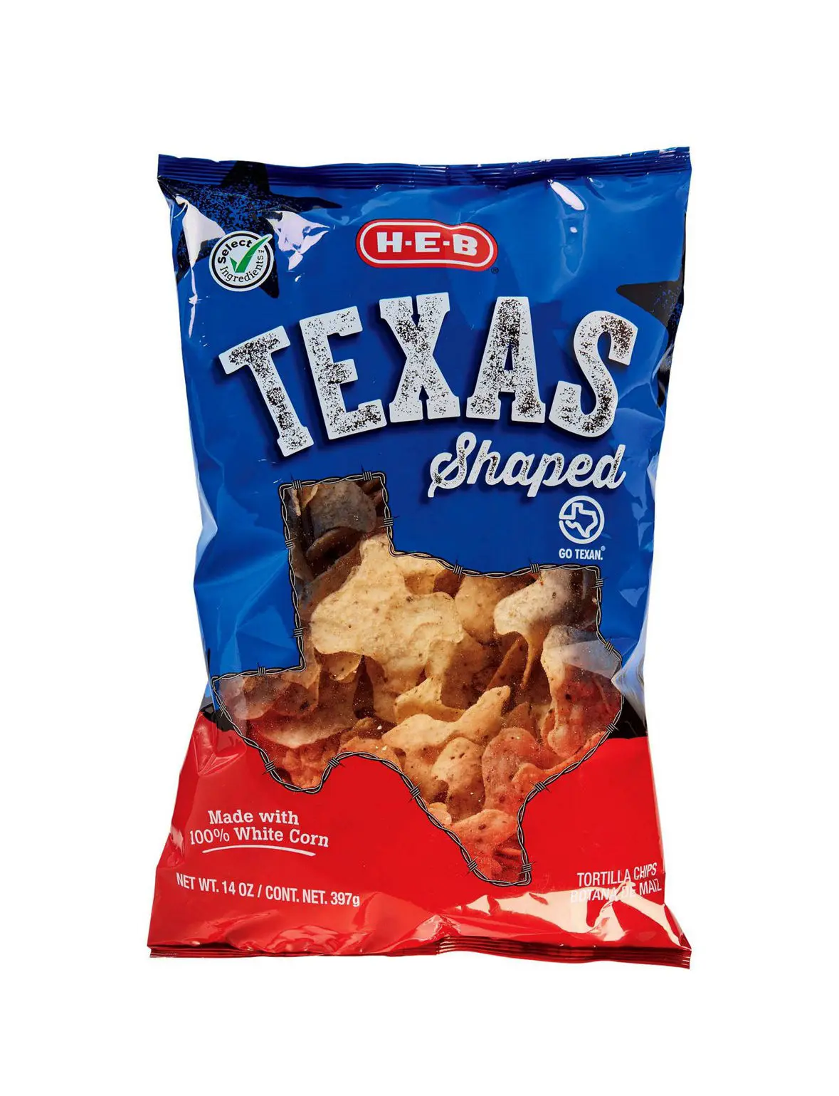 H-E-B Texas Shaped Tortilla Chips