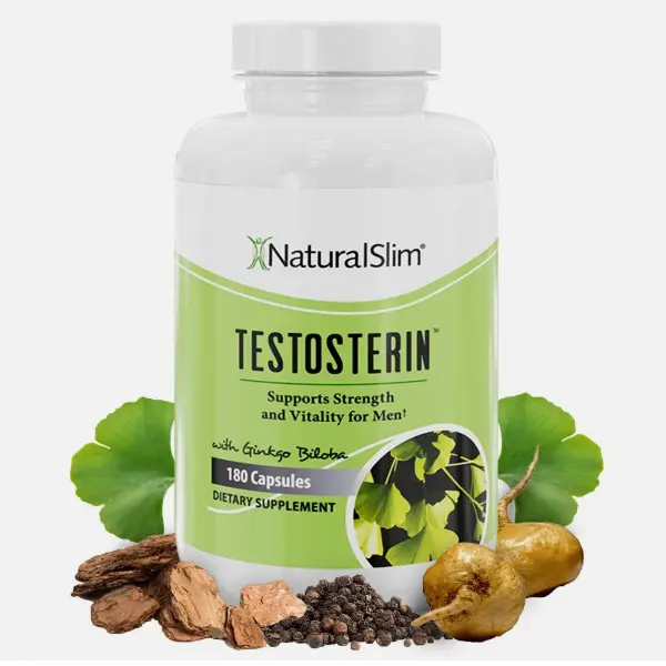 Natural Testosterone Booster for Men 180 Capsules with Ginkgo Biloba L-Arginine Zinc Vitamin B3 & Testofen for Strength Energy & Vitality Support