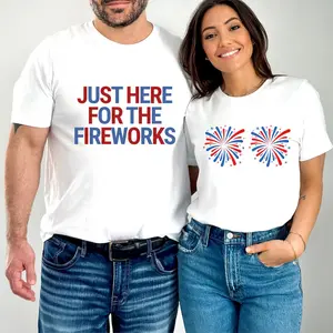 Funny Couples Fourth of July Shirts, Adult Humor 4th of July Matching Shirts for Couples, Independence Day Fireworks Tees - LORA ATCHER
